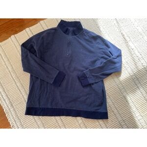 Criquet Quarter‎ Zip Pullover Shirt Sweater Blue XL